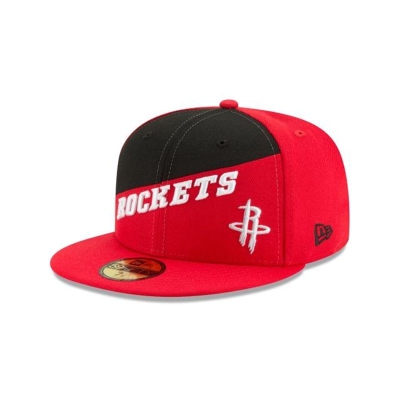 Red Houston Rockets Hat - New Era NBA Color Split 59FIFTY Fitted Caps USA7246583